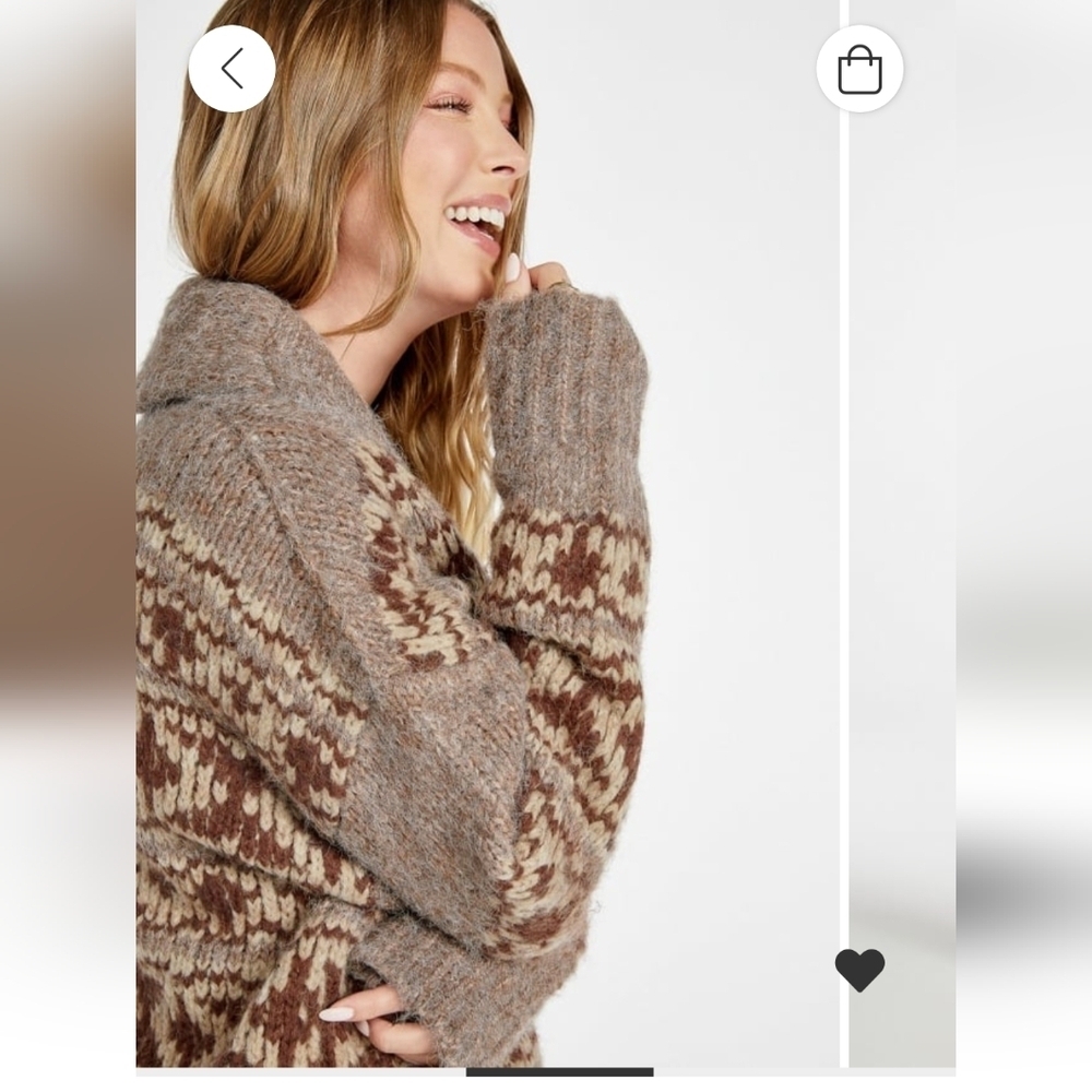 Cozy Brown Patterned Sweater